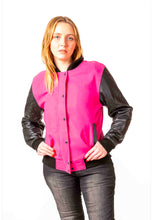 Cargar imagen en el visor de la galería, Varsity style moto jacket armored