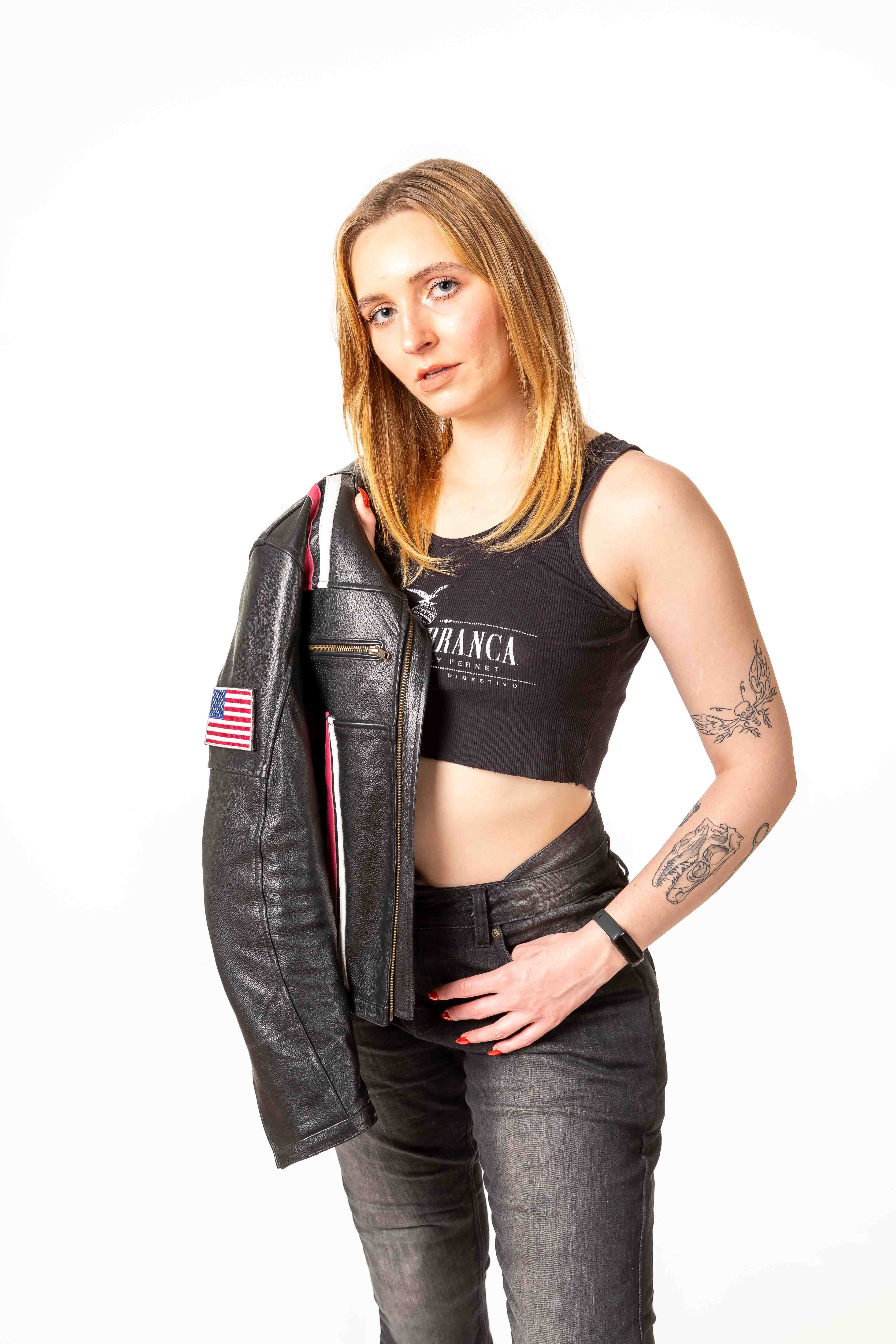 Protective Jeans Regular Height with Rear Ruching SportBike Chic™