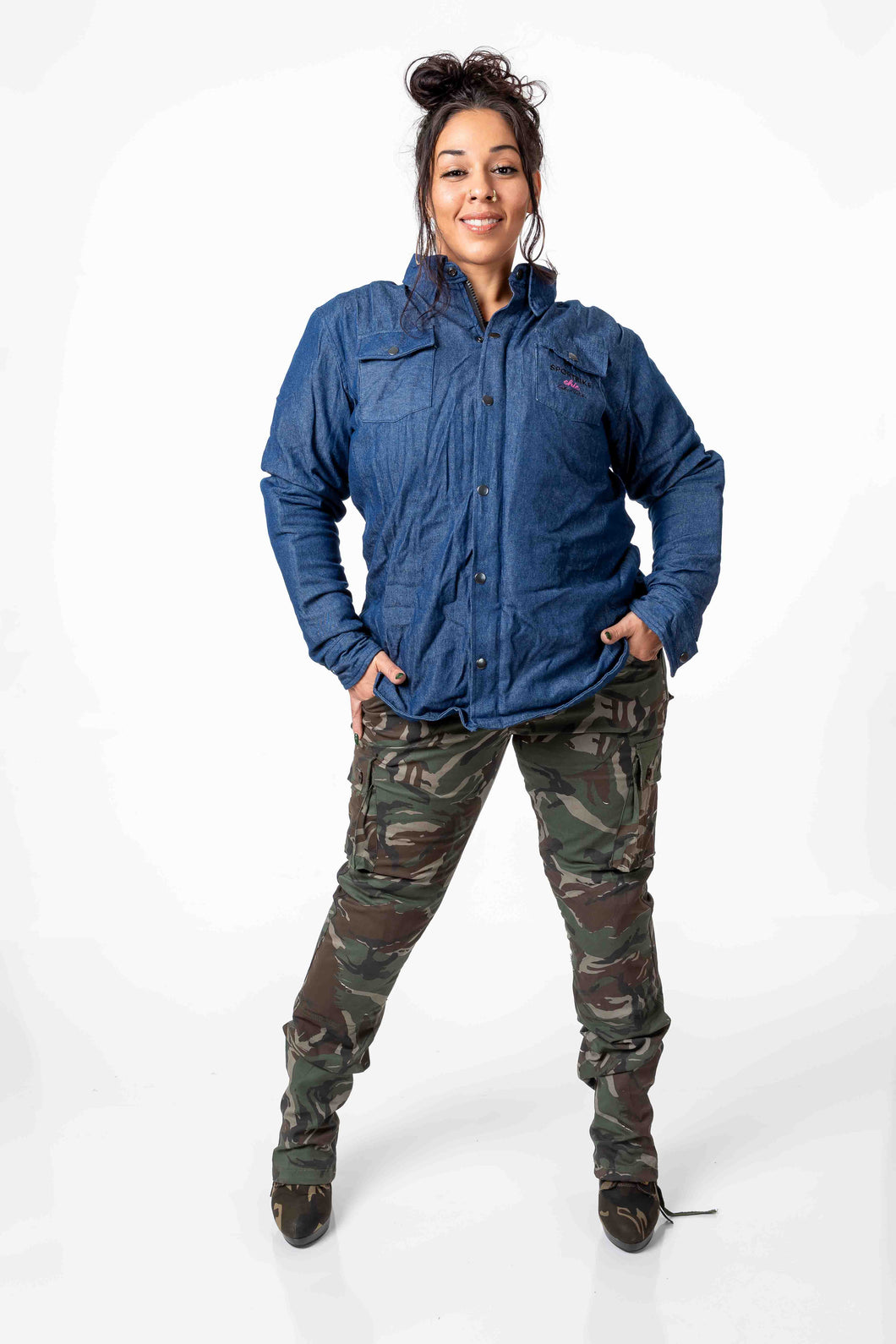 Petite Camouflage Protective Pants with Rear Ruching