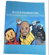 Load image into Gallery viewer, B.U.D.’S Foundation Motorcycle Activity Book
