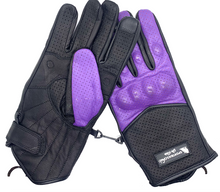 Load image into Gallery viewer, Motorcycle gloves Leather SportBike Chic
