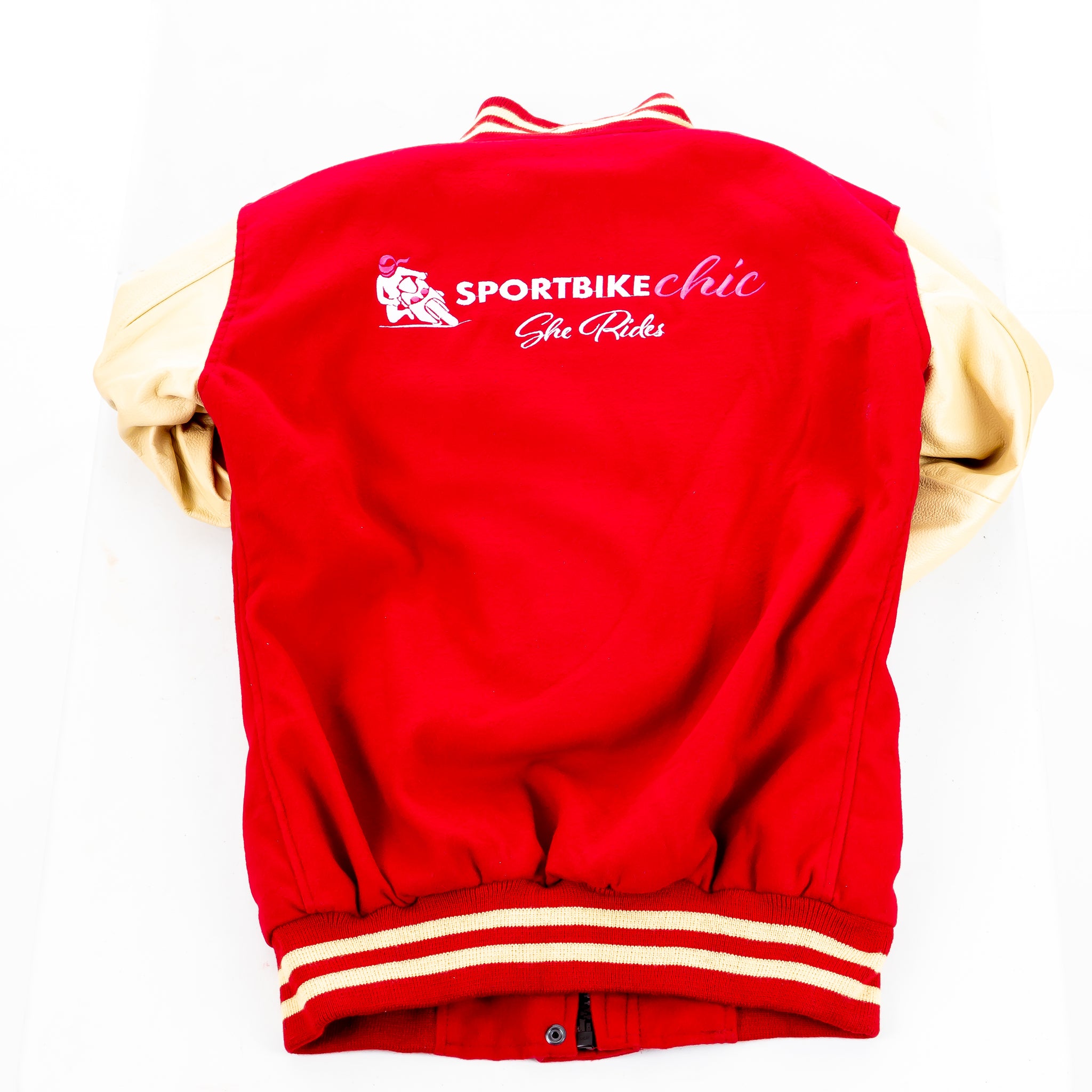 Armored Motorcycle Varsity Jacket – SportBike Chic™